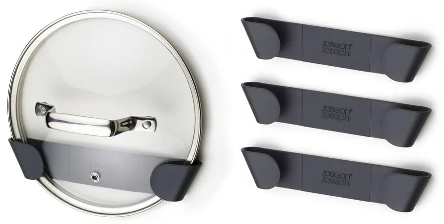 Plastikowe stojaki na pokrywki bez wiercenia zestaw 4 szt. CupboardStore – Joseph Joseph