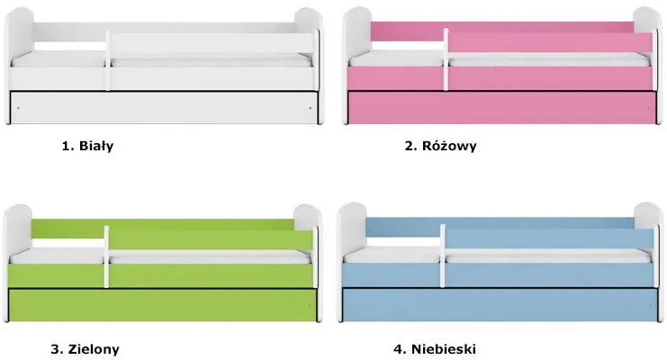 Łóżko dla dziewczynki z szufladą 80x160 A5-S50