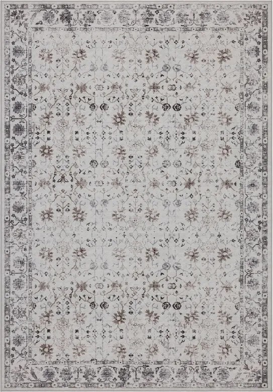 Dywan vintage INKA Floral z Efektem Postarzenia Kremowy 200 cm x 290 cm