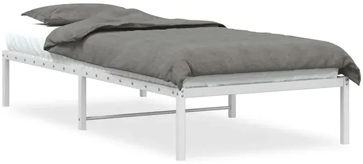 Łóżko jednoosobowe biały metal 90x200 cm L7-Z64