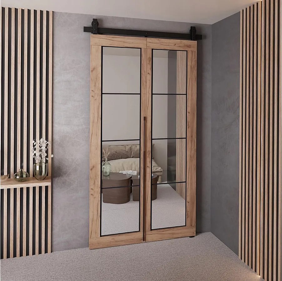 Drzwi Przesuwne QUDIO M5 Dąb Craft Złoty 90