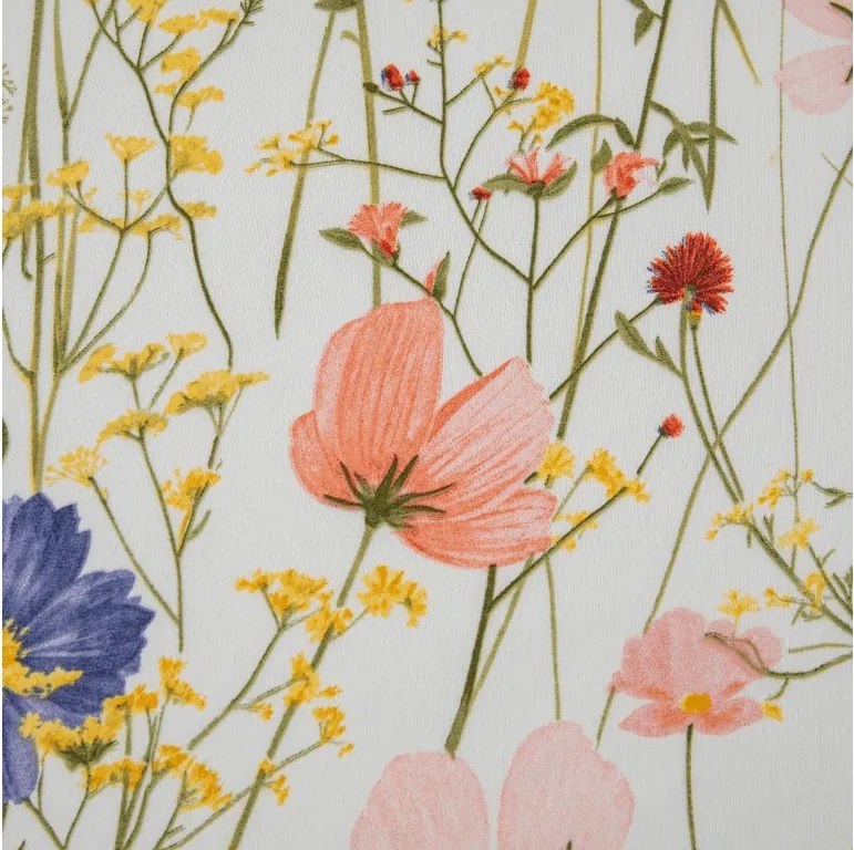 PrzytulneMieszkanie.pl Prześcieradło z mikrofibry WILDFLOWERS kolorowe 180x200 cm