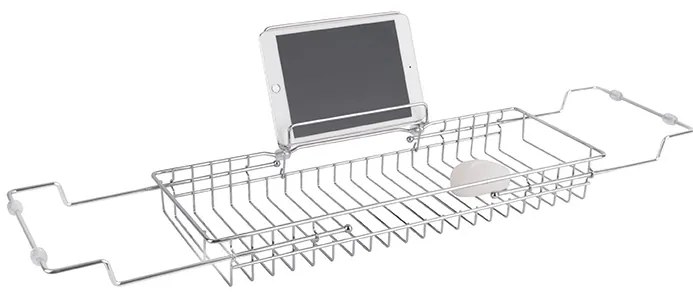 Półka na wannę CADDY, metalowa, 18 x 20 x 61 cm