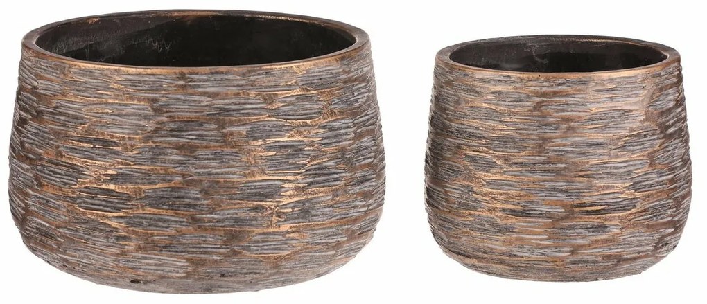 Zestaw osłonek betonowych Ryha, 2 szt., szary, wys. 13 cm