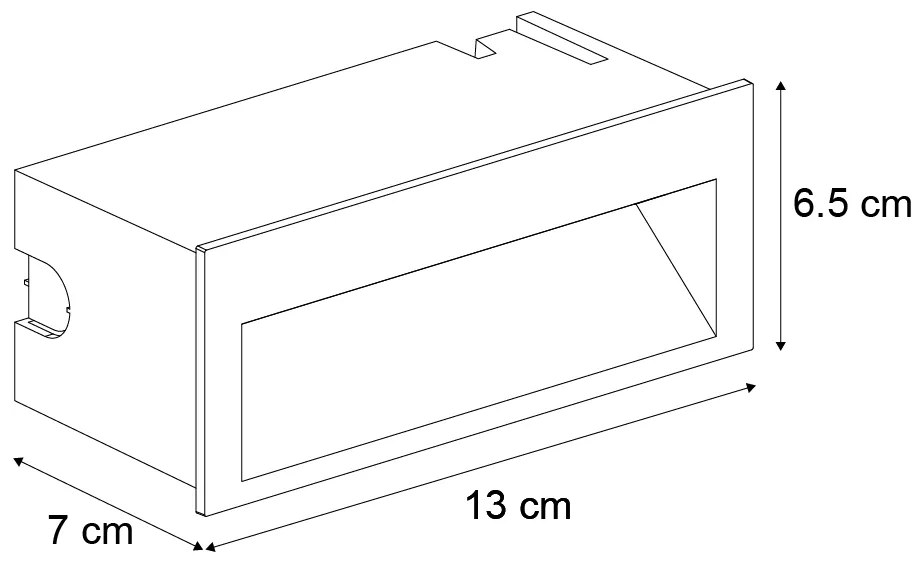 Zewnetrzna Nowoczesna oprawa ścienna wpuszczana czarna 16 cm z LED IP65 - Mert Nowoczesny Oswietlenie zewnetrzne