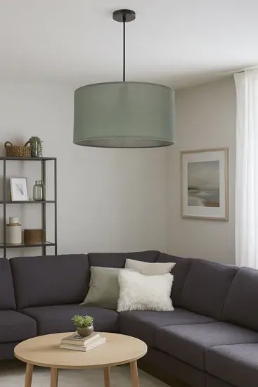 Szara wisząca lampa abażurowa - 8X M097 R3-B63