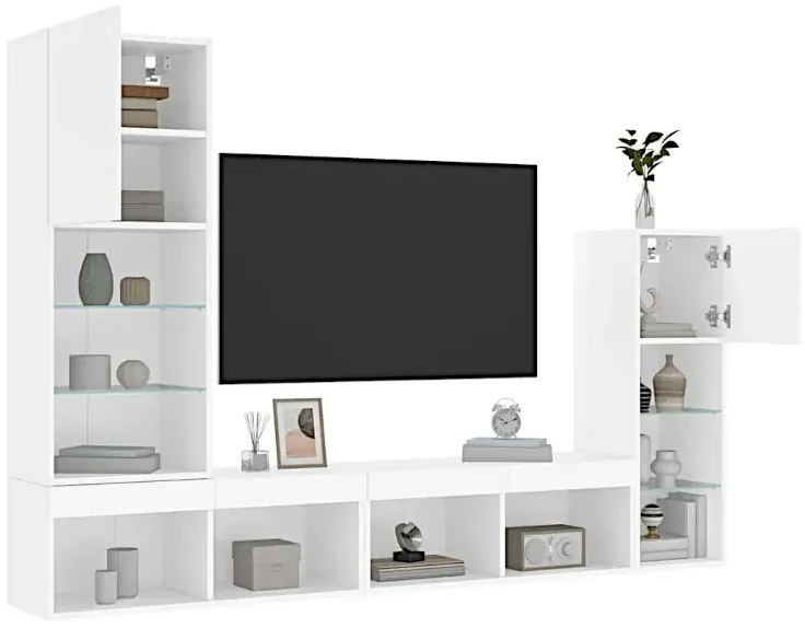 4-częściowy zestaw mebli w kolorze białym - Bisco