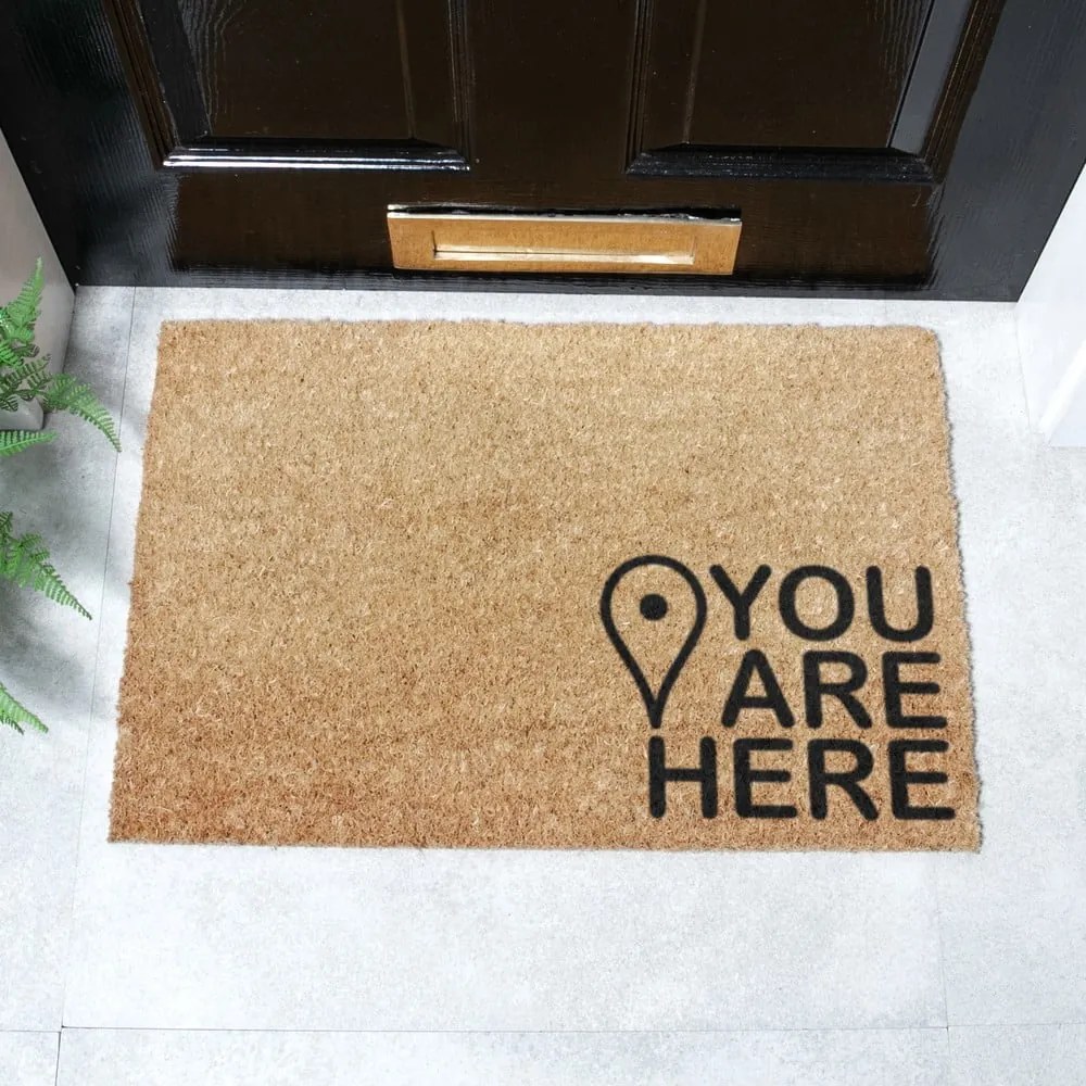 Wycieraczka z włókna kokosowego 40x60 cm You Are Here – Artsy Doormats