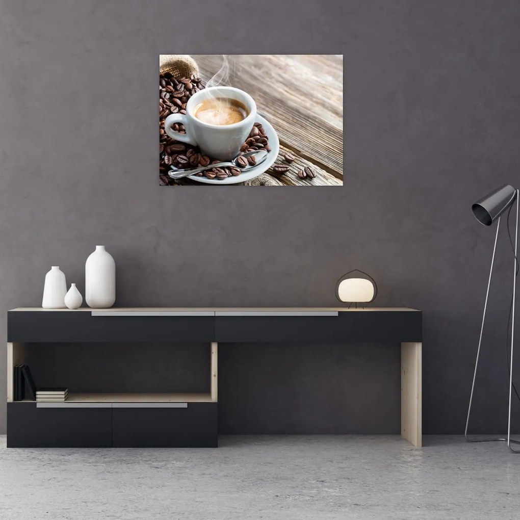 Obraz na szkle - Espresso (70x50 cm)