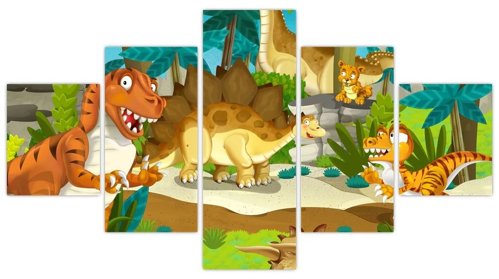 Obraz - Dinozaury (125x70 cm)