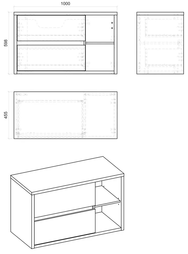 Szafka łazienkowa z umywalką P4-L85