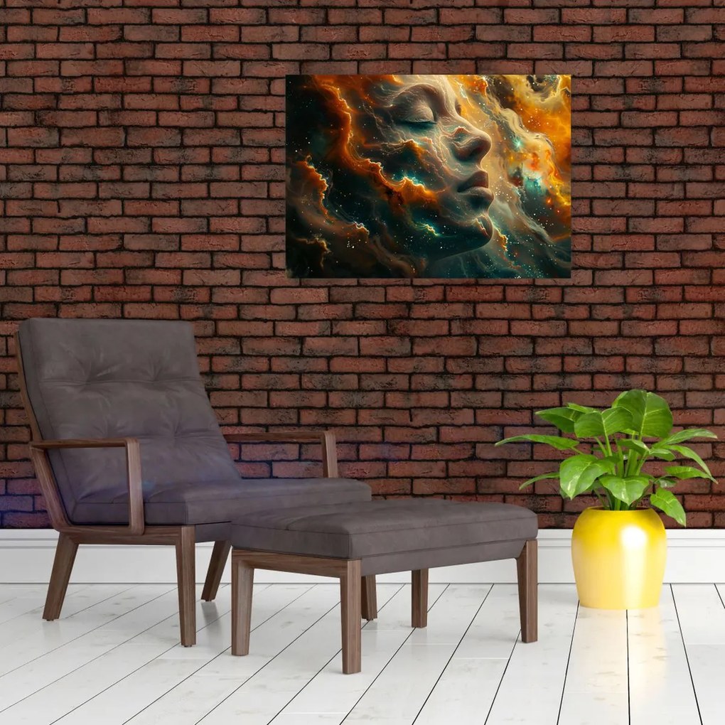 Obraz - Twarz w kosmosie (70x50 cm)