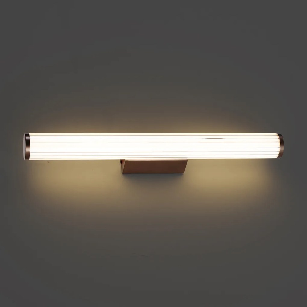 Retro kinkiet brązowy 60,4 cm z LED IP44 - Coco