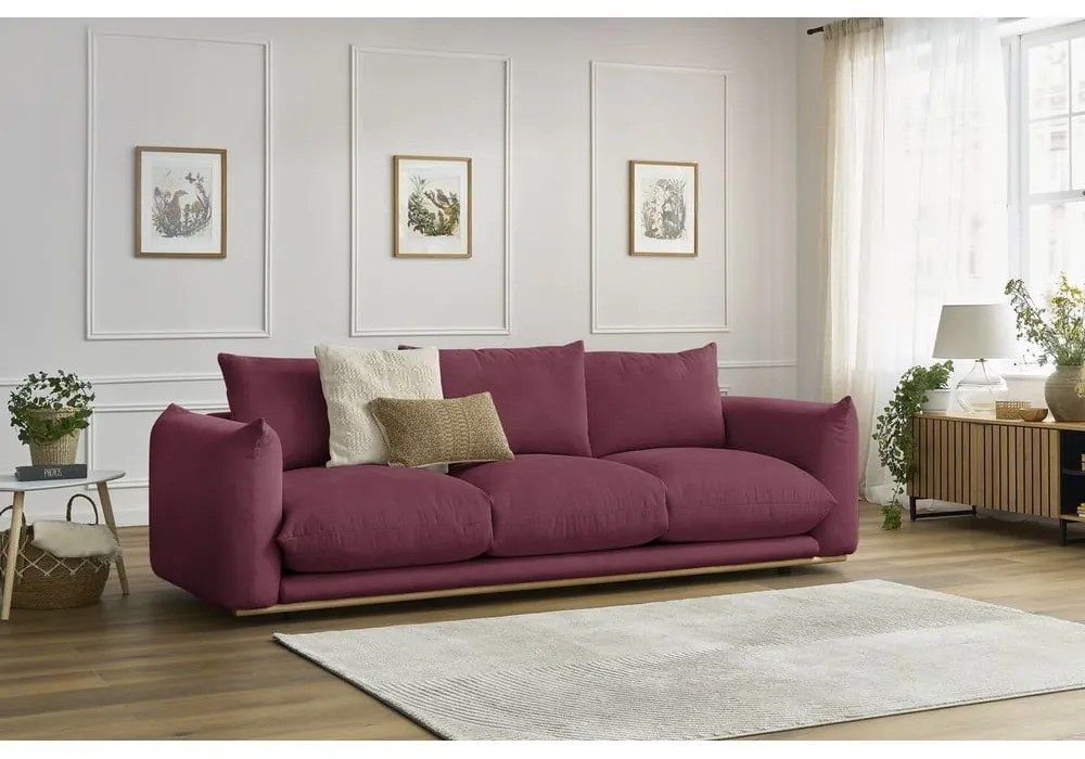 Bordowa sofa 265 cm Ernest – Bobochic Paris