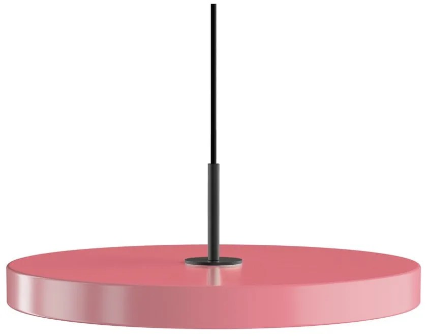 Różowa lampa wisząca LED z metalowym kloszem ø 43 cm Asteria Medium – UMAGE