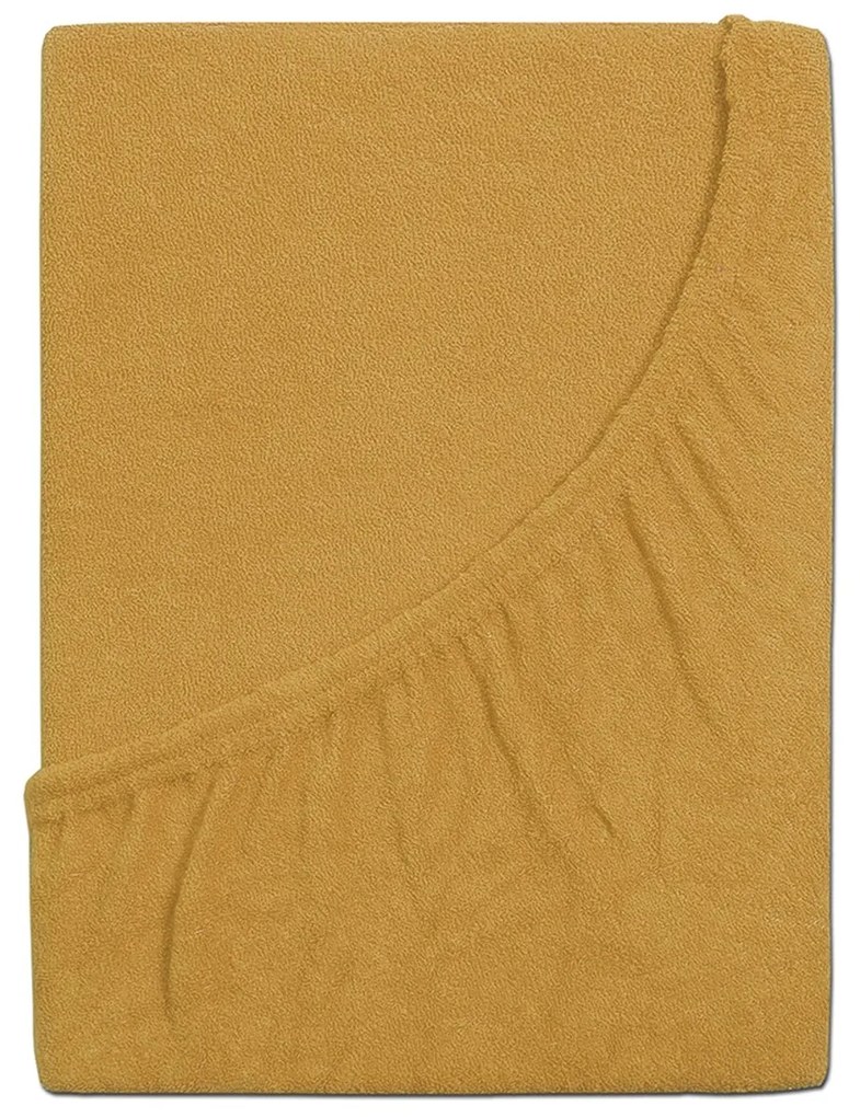 4Prześcieradło frotte Home Ideal musztardowe, 160x 200 cm, 160 x 200 cm