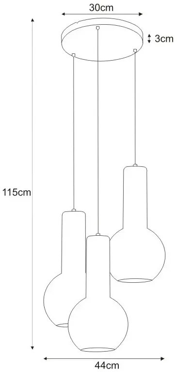 Biało-złota druciana lampa wisząca loft W6-K38