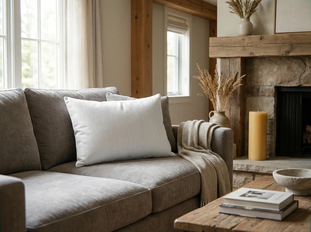 Muślinowa poszewka na poduszkę PURELY 40x80 cm, kremowa