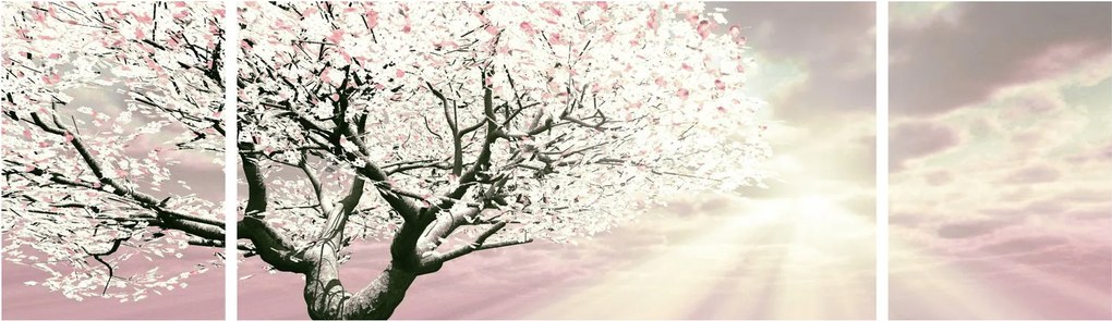 Obraz różowego drzewa (170x50 cm)