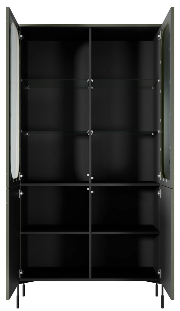 Witryna Sonatia do salonu 100 cm - oliwka