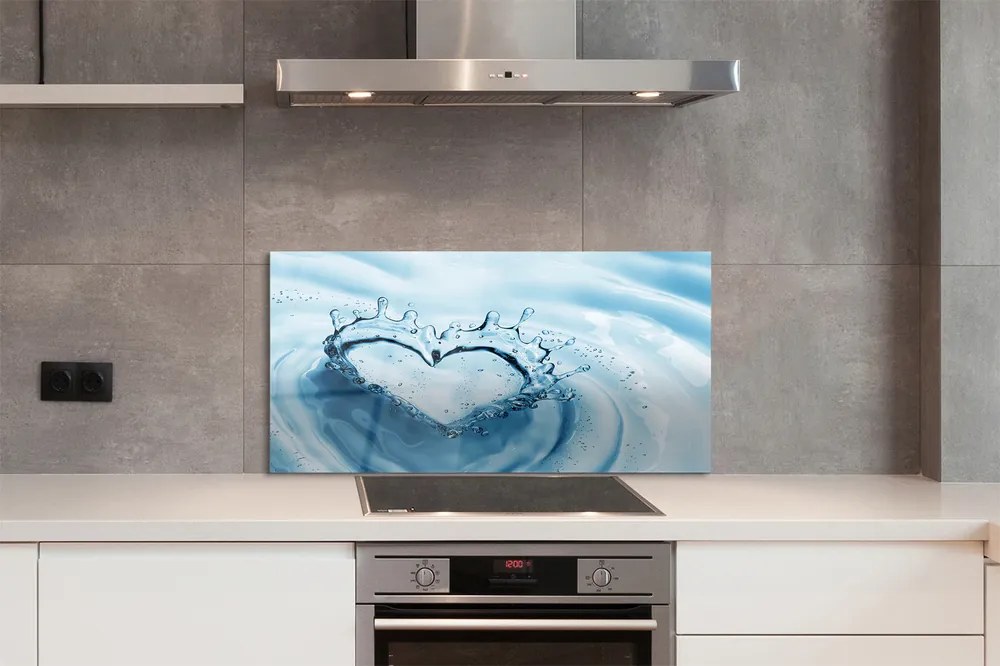 Panel nad Blat Kuchenny Serce z Kropli Wody