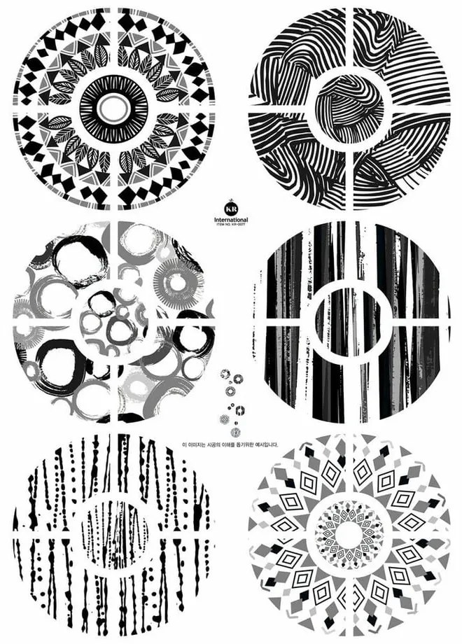 Naklejka Ambiance Grey And Black Circles