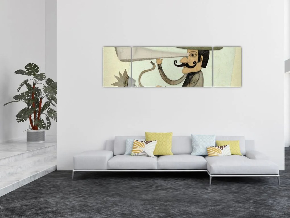 Obraz - Astronom na rowerze (170x50 cm)