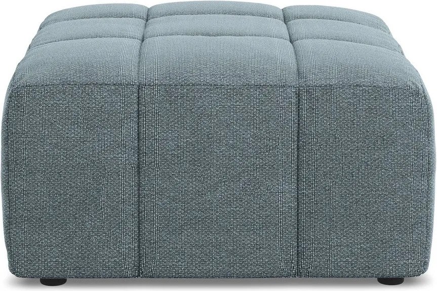 Niebieski podnóżek z materiału bouclé Aloha – Makamii