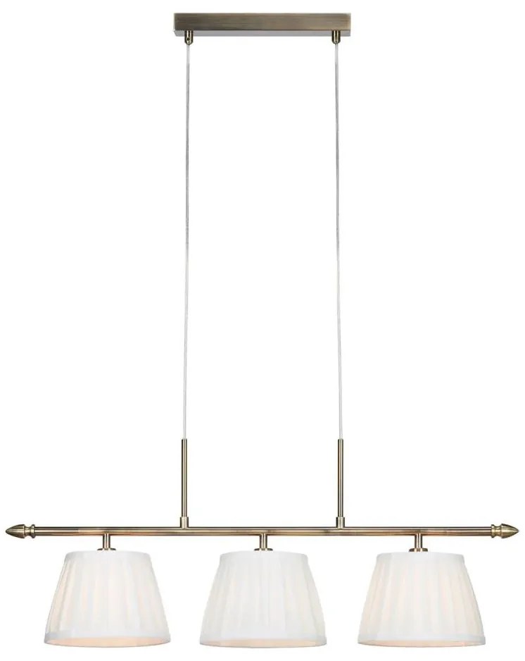 Markslöjd 108975 - Żyrandol na lince OXFORD 3xE14/40W/230V mosiądz/biały