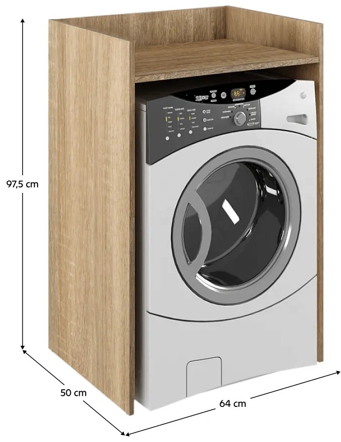 Szafka na pralkę VOJTO, dąb sonoma