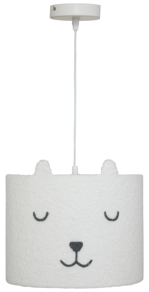 Lampa do pokoju dziecięcego sufitowa TOXEY, miś z uszkami, Ø 28 cm
