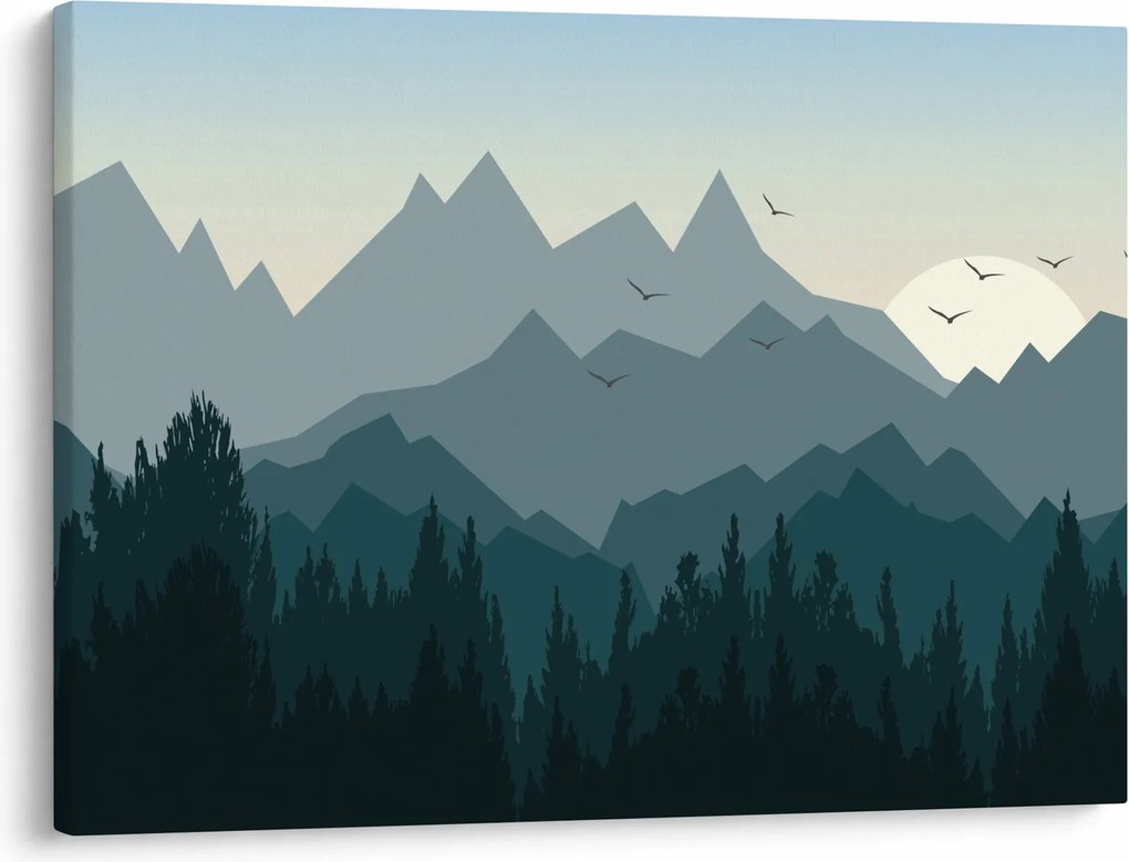 Obraz - Góry oczami grafika (70x50 cm)