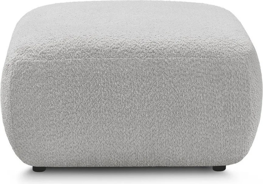 Jasnoszary podnóżek z materiału bouclé Montaigne – Bobochic Paris