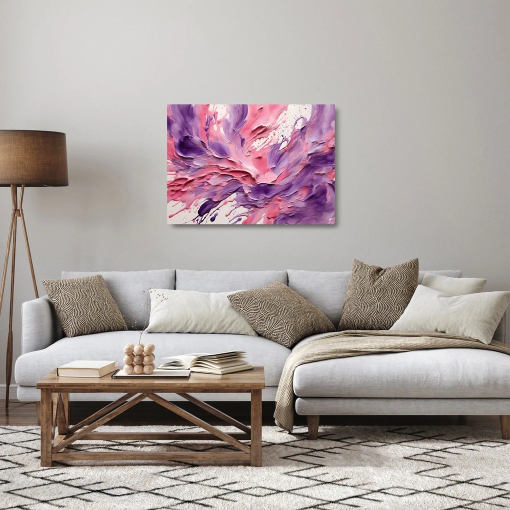 Obraz na szkle - Romantyczna abstrakcja (70x50 cm)