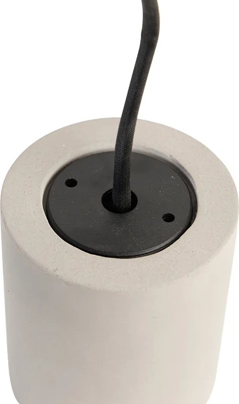 Wiejska betonowa lampa sufitowa okrągła - Deep