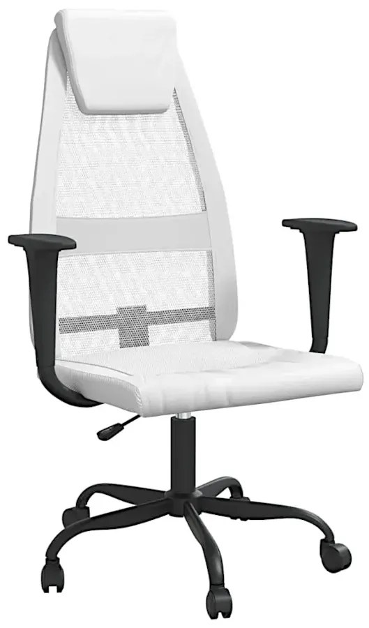 Białe krzesło biurowe z regulacją wysokości - Inavi
