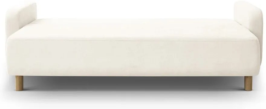Kremowa rozkładana sofa ze schowkiem 231 cm Elen – Micadoni