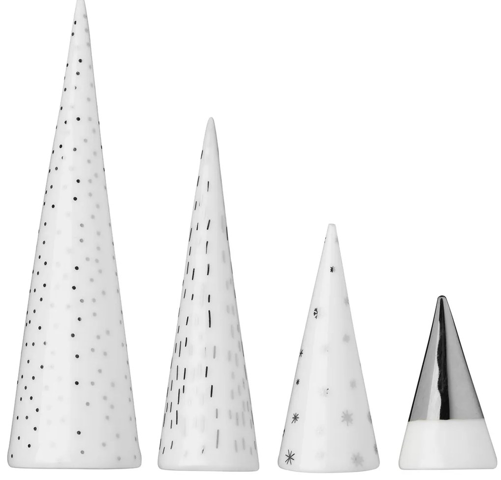 Porcelanowy zestaw LITTLE WINTER FOREST, 4 szt.