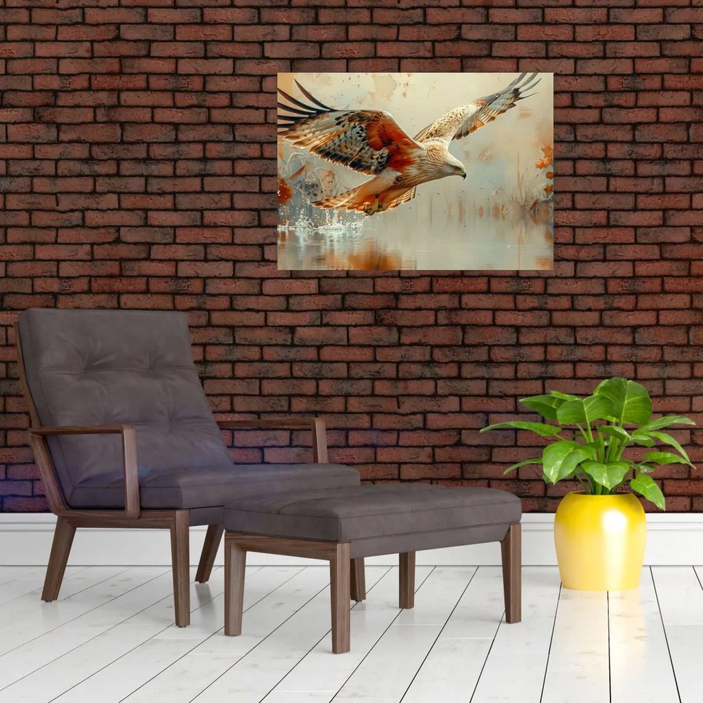 Obraz na szkle - Ptak drapieżny (70x50 cm)