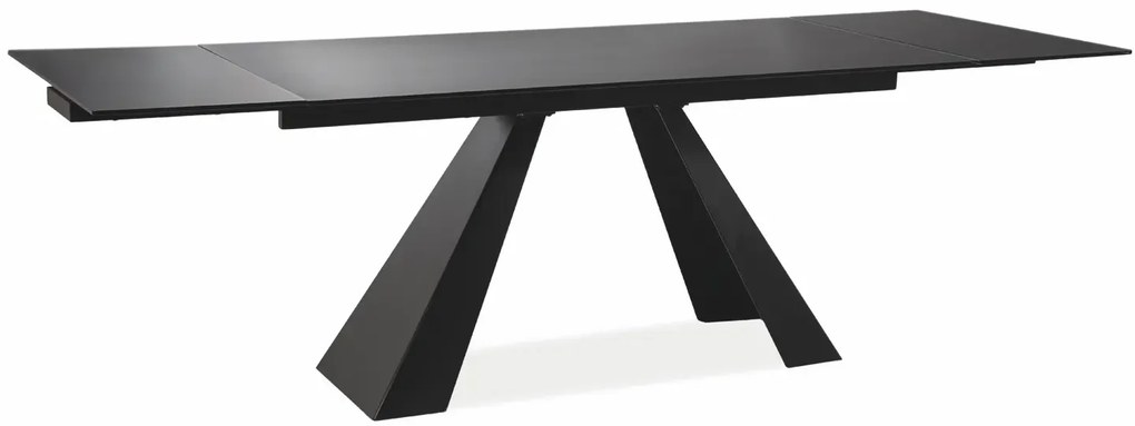 Stół rozkładany SALVADORE 120(180)x80 czarny mat SIGNAL