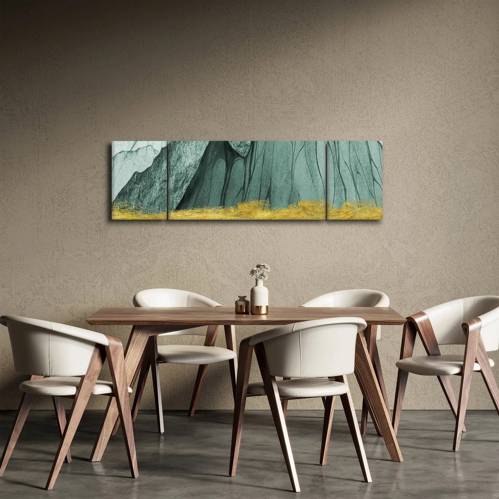 Obraz - Emerald Mountains N⁰3 (170x50 cm)