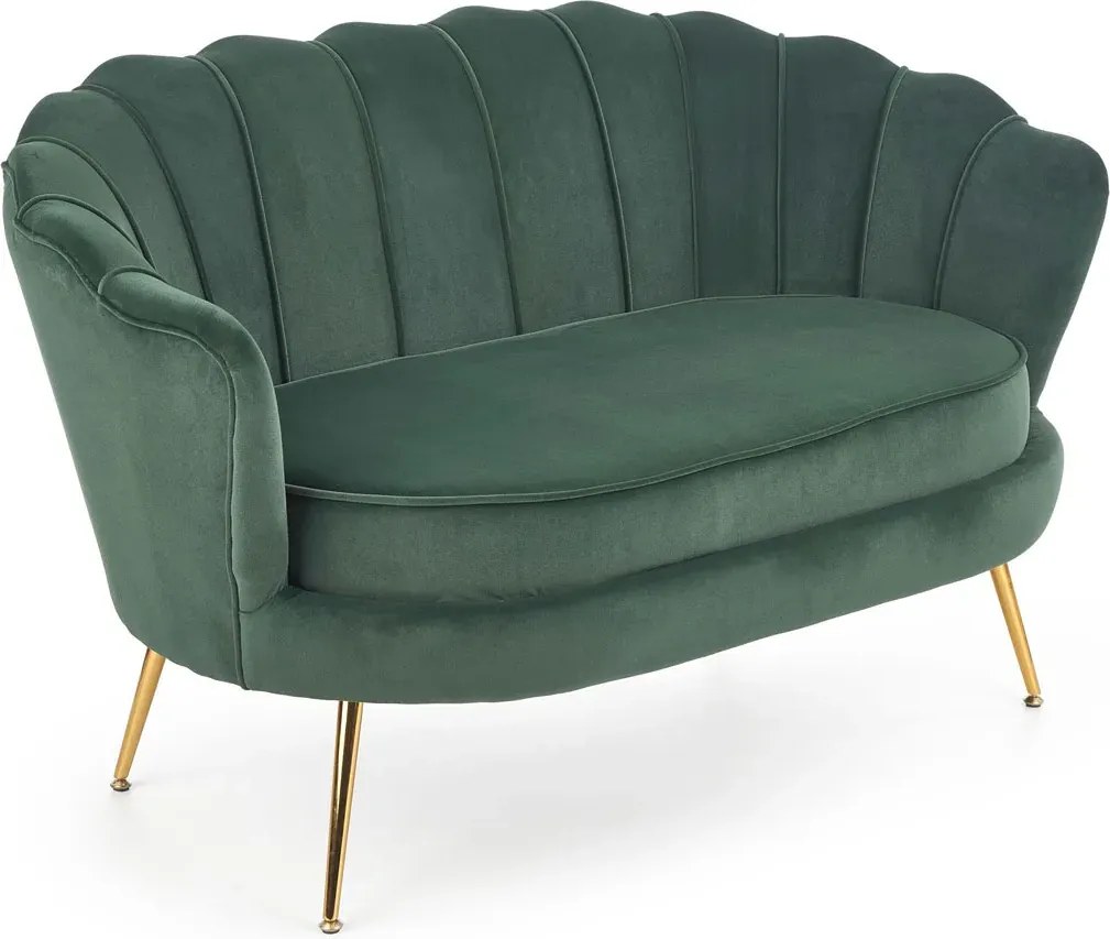Zielona tapicerowana sofa glamour R1-N66