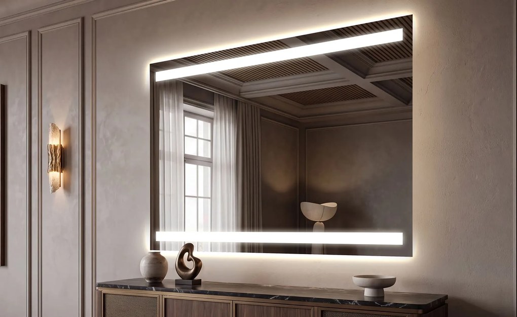 Nowoczesne Lustro do Salonu Podświetlane LED L09