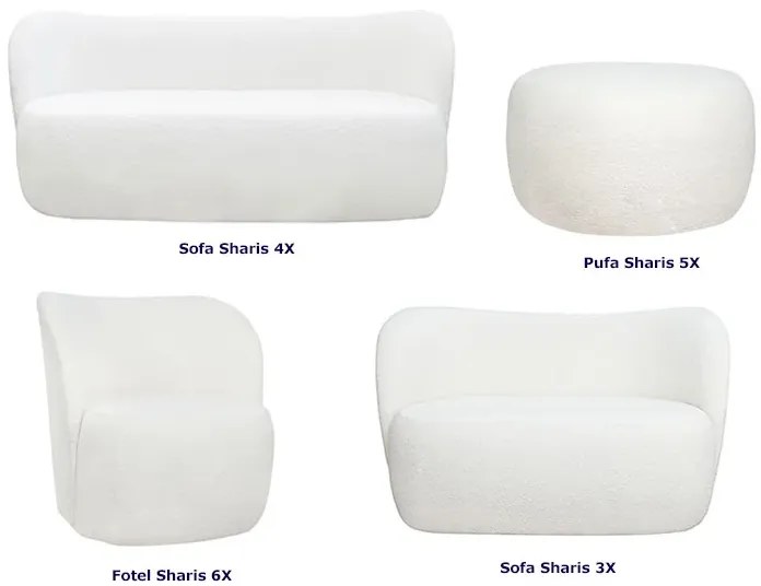 Dwuosobowa tapicerowana sofa Sharis 3X - 36 kolorów
