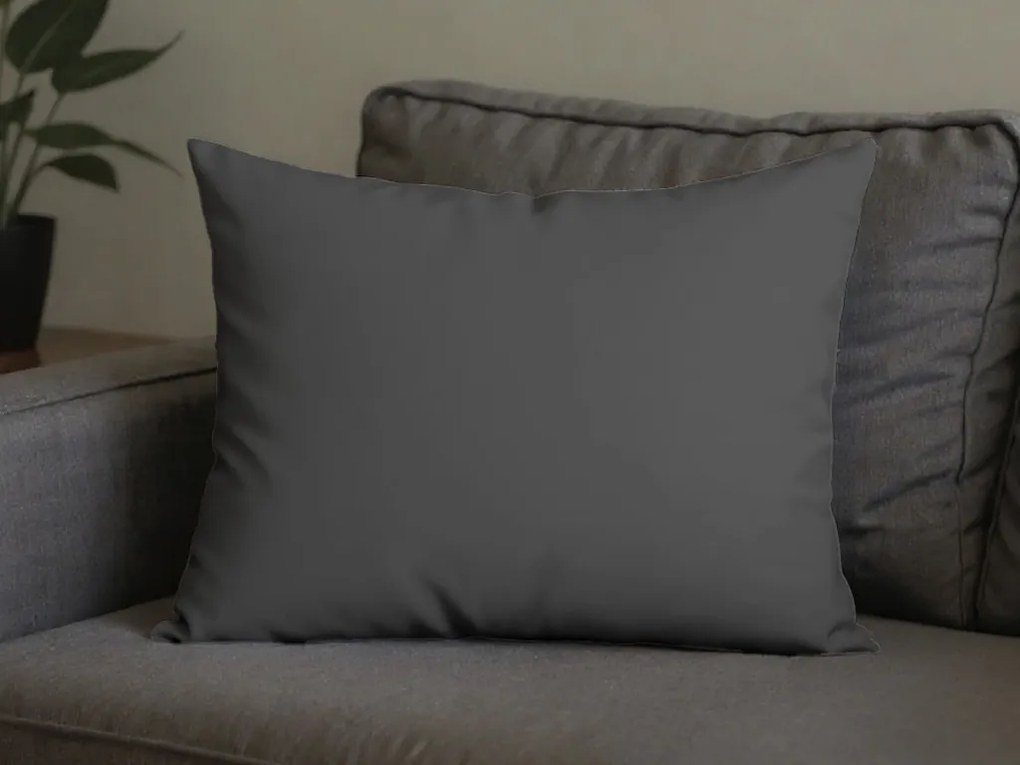 Poszewka na poduszkę LUX 70x90 cm ciemnoszara, kieszeń hotelowa