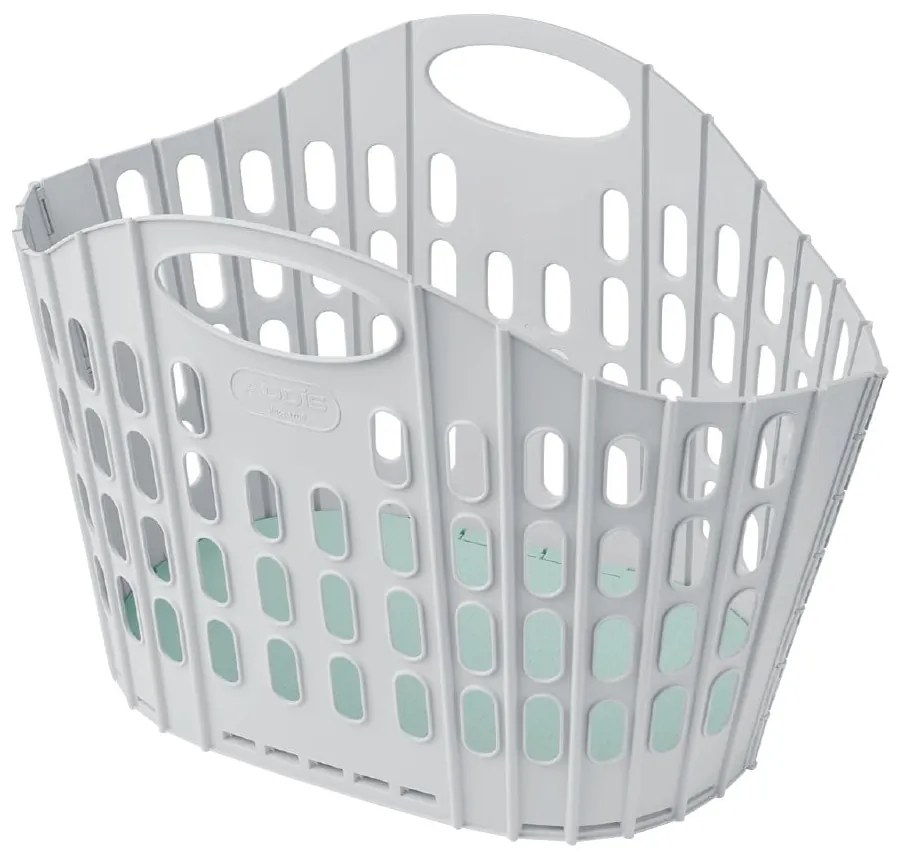 Szaro-zielony składany kosz na pranie Addis Flat Folding Laundry Basket