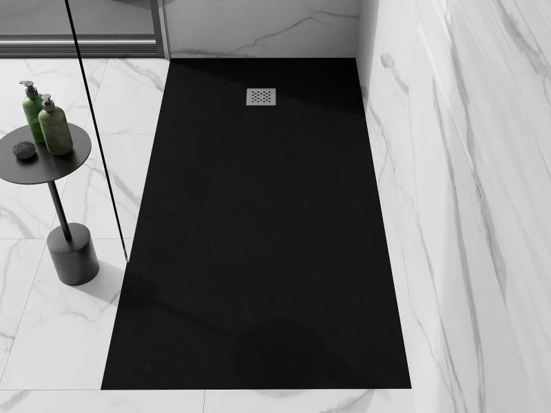 Mexen Stone+ brodzik kompozytowy prostokątny 200 x 80 cm, czarny - 44708020