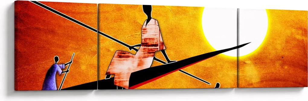 Obraz z okresu starożytnego malarstwa (170x50 cm)