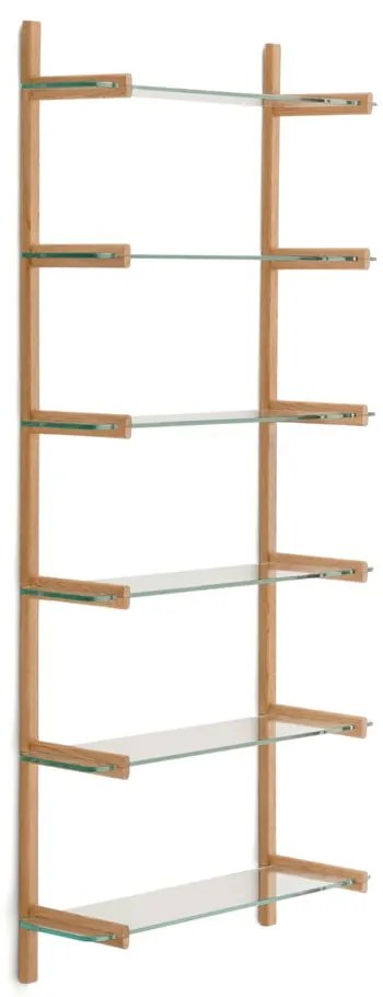 Szklany modułowy system półek w naturalnym kolorze 90x202x30,5 cm Sitra – Kave Home