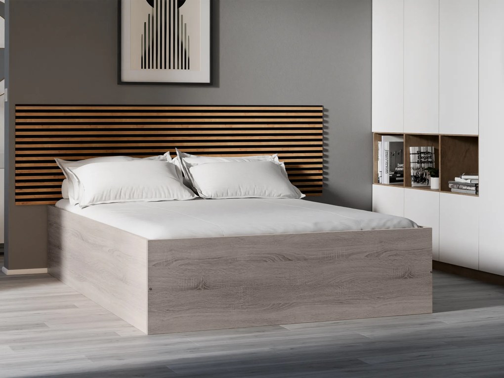 Łóżko BELLA 140 x 200 cm, dąb truflowy Stelaż: Bez stelaża, Materac: Materac Deluxe 10 cm